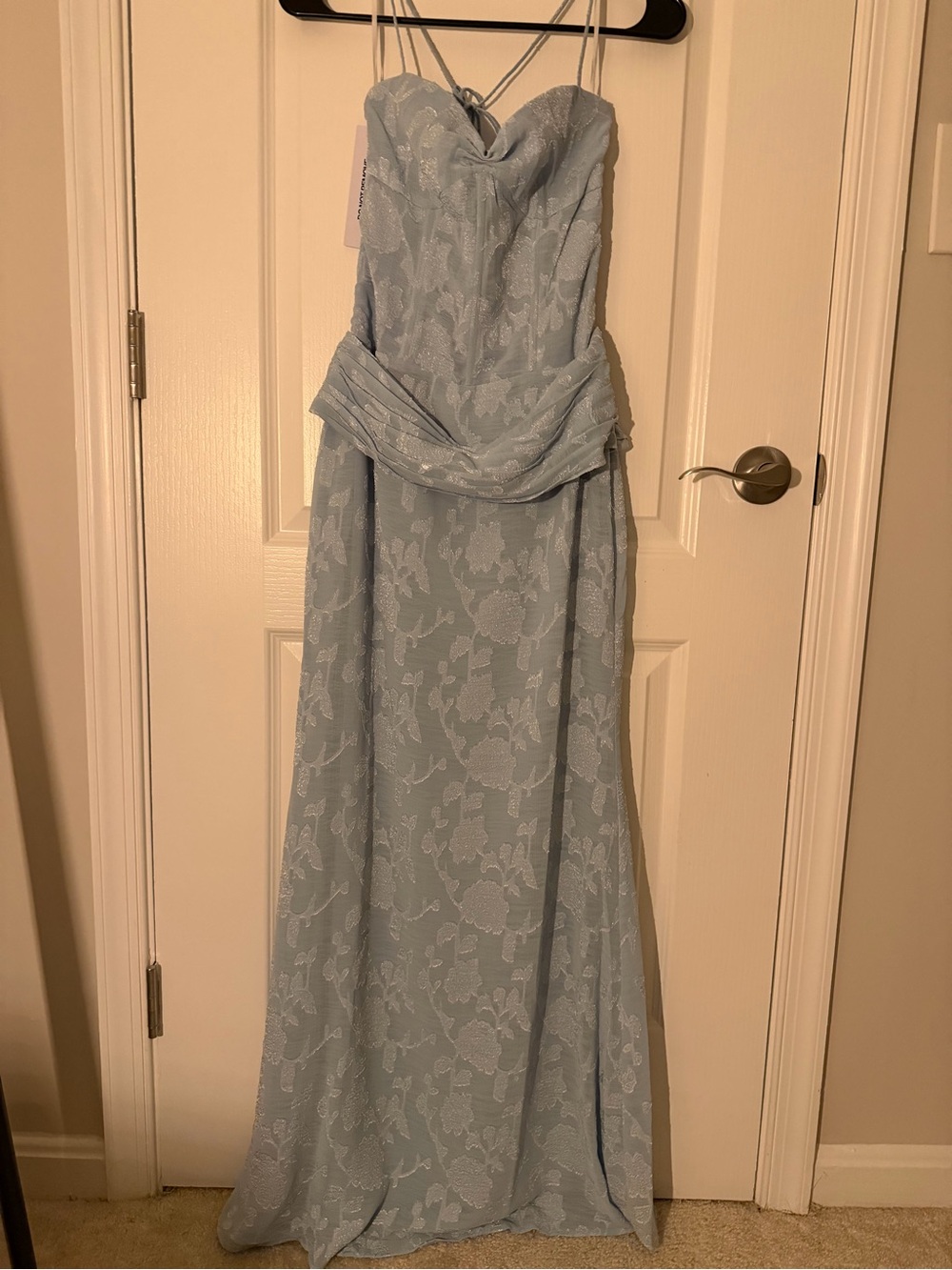 Princess Polly Pale Blue Lace Maxi Dress